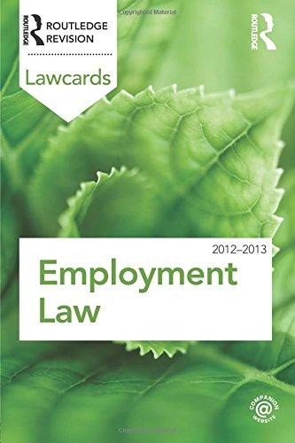 Employment lawcards 2012 2013 - lawcards, 2012-2013